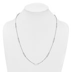 Sterling Silver Rhodium-plated Polished Paperclip Link 9-Station 24 Inch Necklace