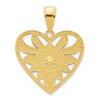 14ky Fancy Heart Pendant