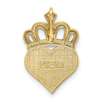 14K Gold Heart Chain Slide with White Rhodium Detailing  Daddy's Little Girl
