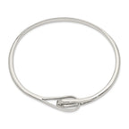 Elegant Sterling Silver 925 Women's Slip-On Bangle Bracelet