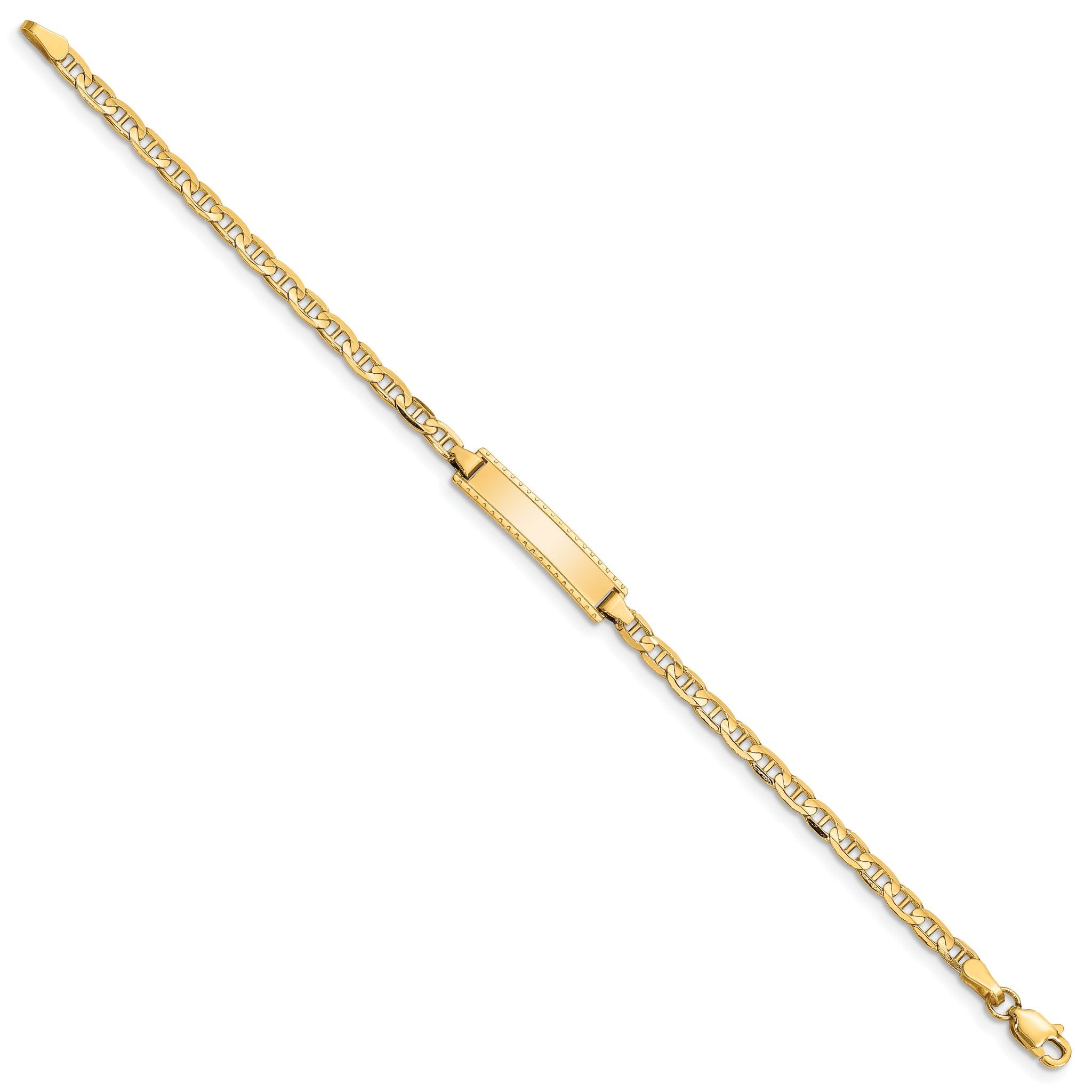10k Anchor Link ID Bracelet Secondary image