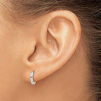 10k Two-tone 1.50mm Hinged Hoop Earrings
