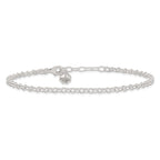 Sterling Silver Clover Dangle 9 inch Plus 1 inch Extender - Total 10 inch Anklet