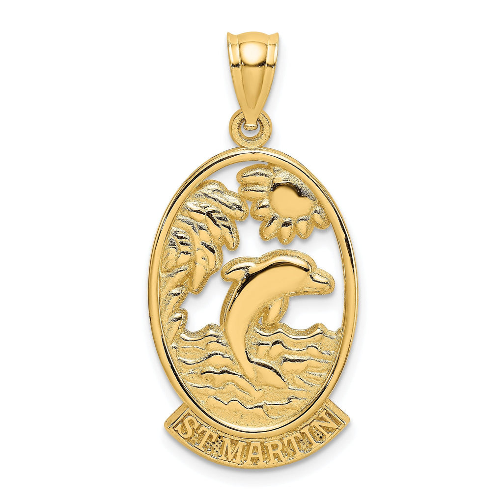 14K ST. MARTIN w/ Dolphin Sunset Charm