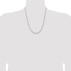 Sterling Silver Rhodium-plated 4.5mm Solid Rope Chain
