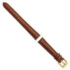 Havana Teju Lizard-Grain Leather Watch Band in Brown, 16mm