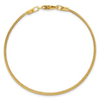 14k Polished 6.1mm Woven Mesh 7.5 inch Bracelet