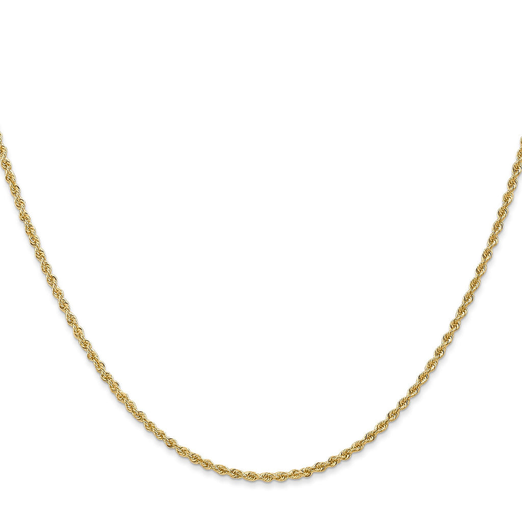 14K 5.5 inch 1.5mm Regular Rope with Lobster Clasp Chain
