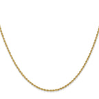 14K 5.5 inch 1.5mm Regular Rope with Lobster Clasp Chain
