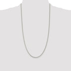 Sterling Silver Rhodium-plated 2mm Box Chain