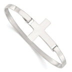 Sophia Jewelers Sterling Silver 925 Polished CroSterling Silver Bangle Elegant Handmade Design