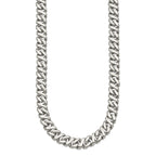 Sophia Jewelers Men's Polished Stainless Steel 24 Curb Chain Necklace