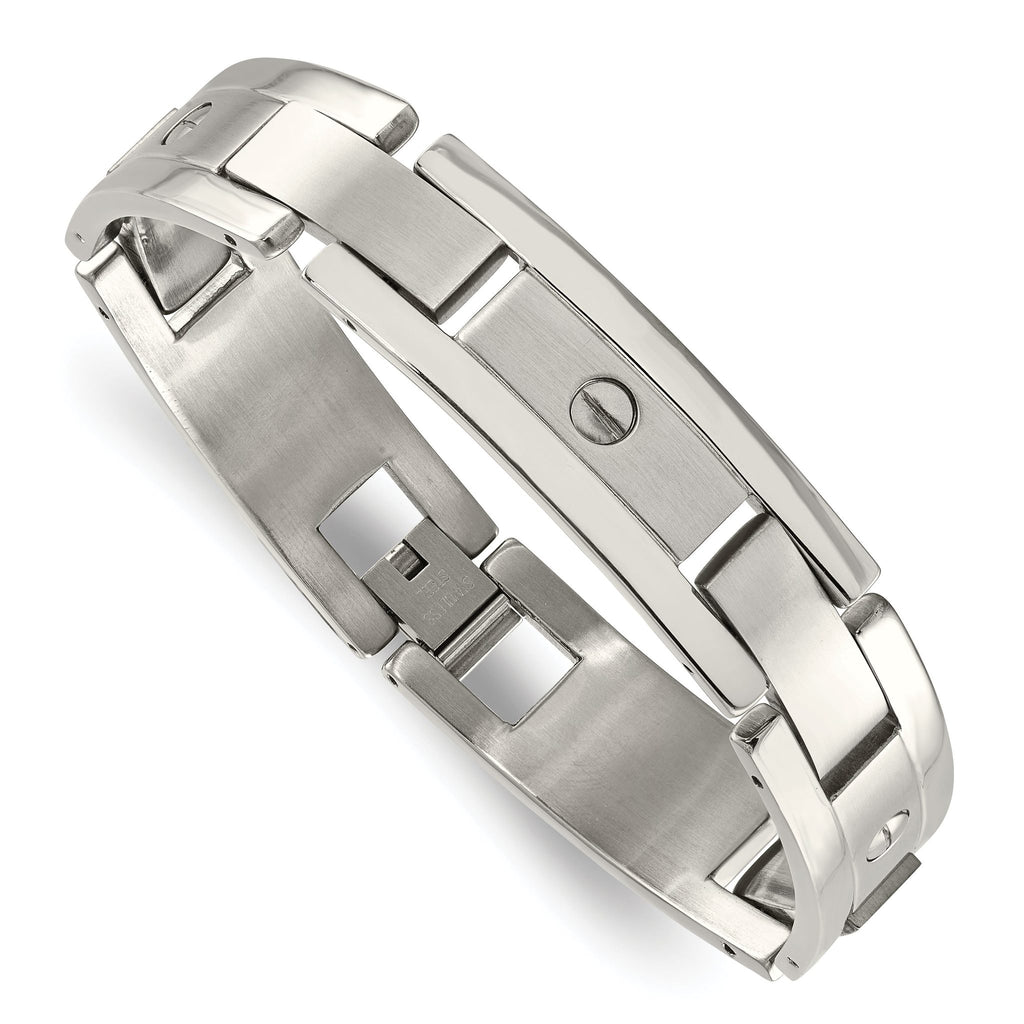 Sophia Jewelers Stainless Steel Men's Bracelet and Accessories Set Engravable Gift
