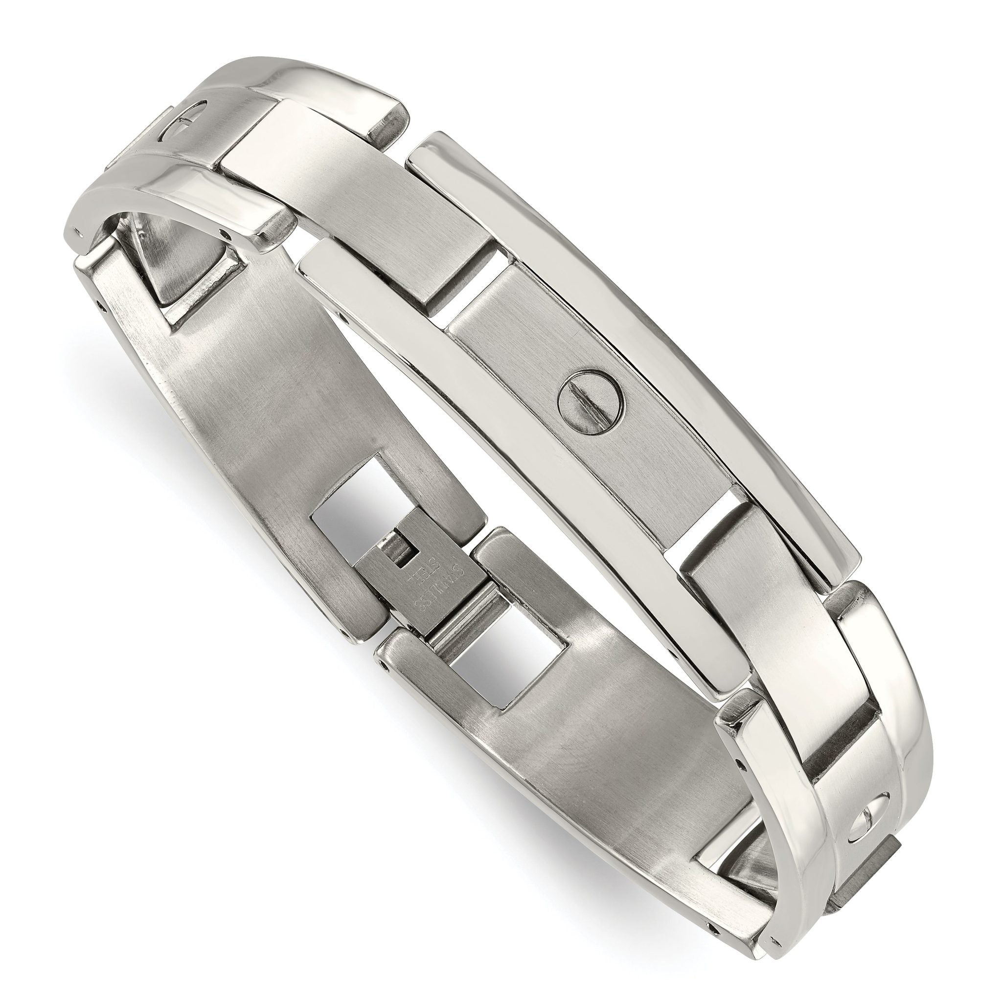 Sophia Jewelers Stainless Steel Men's Bracelet and Accessories Set Engravable Gift