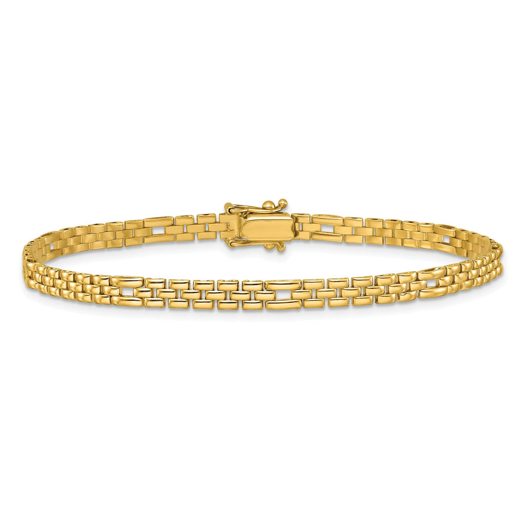14K Polished Fancy Link Bracelet