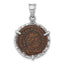 Ancient Coins Sterling Silver and Bronze Antiqued Roman Constantine l Coin Pendant with a Certificate of Authenticity
