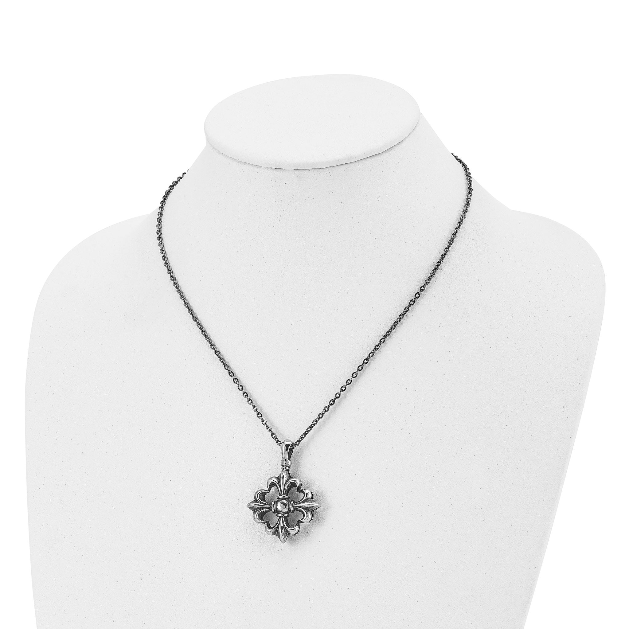 Fleur-de-Lis Necklace in Stainless Steel