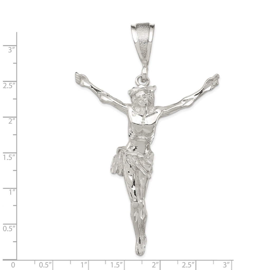 Sterling Silver 925 Corpus Pendant with Polished Finish  Solid, Casted Design