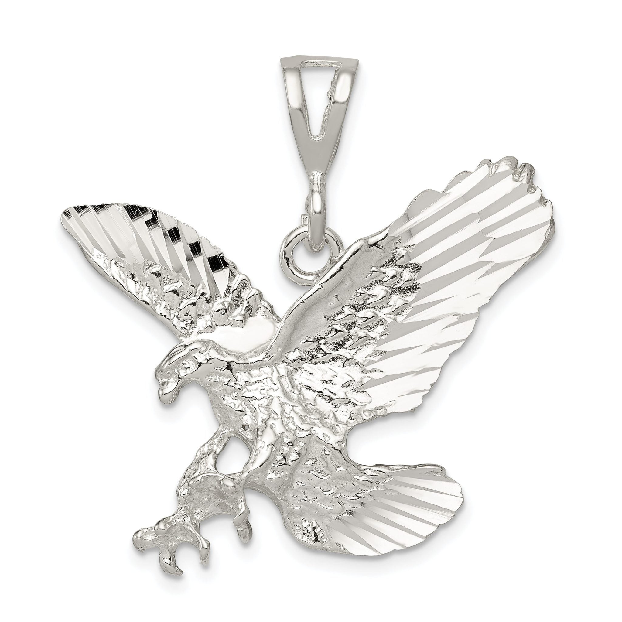 Sterling Silver 925 Men's Eagle Charm with Anti-Tarnish Finish