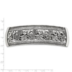 1928 Jewelry Silver-tone Ornate Floral Motif Hair Barrette