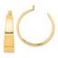 14K Gold Polished C-Hoop Earring Jackets for Women Solid, Elegant Design