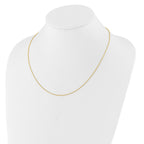 14 Karat 1.4mm Round Cable 22in+2in Adjustable Chain