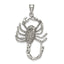 Sterling Silver 925 Men's Antiqued Scorpion Charm Pendant
