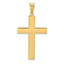 14K Gold Hollow Cross Pendant with Polished Finish  Elegant and Timeless Design by Sophia Jewelers