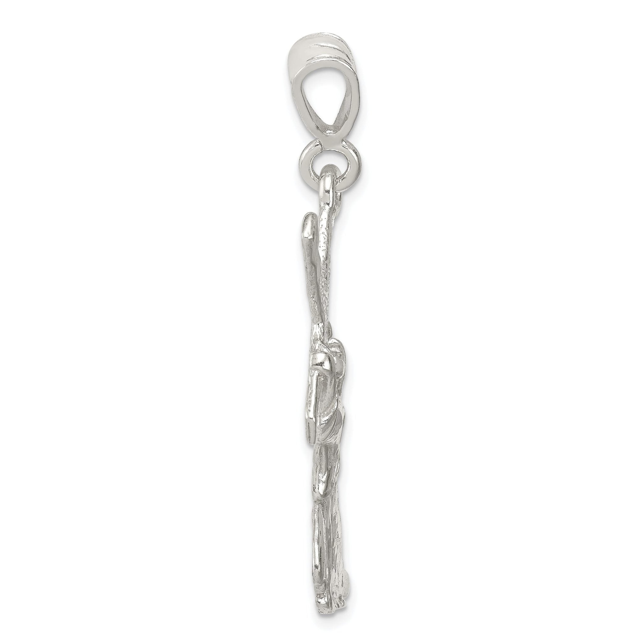 Sterling Silver St. Andrew Cross Pendant with Polished Finish, 925 Solid Cast Secondary image