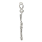 Sterling Silver St. Andrew Cross Pendant with Polished Finish, 925 Solid Cast