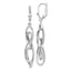 14K White Gold Polished Dangle Leverback Earrings