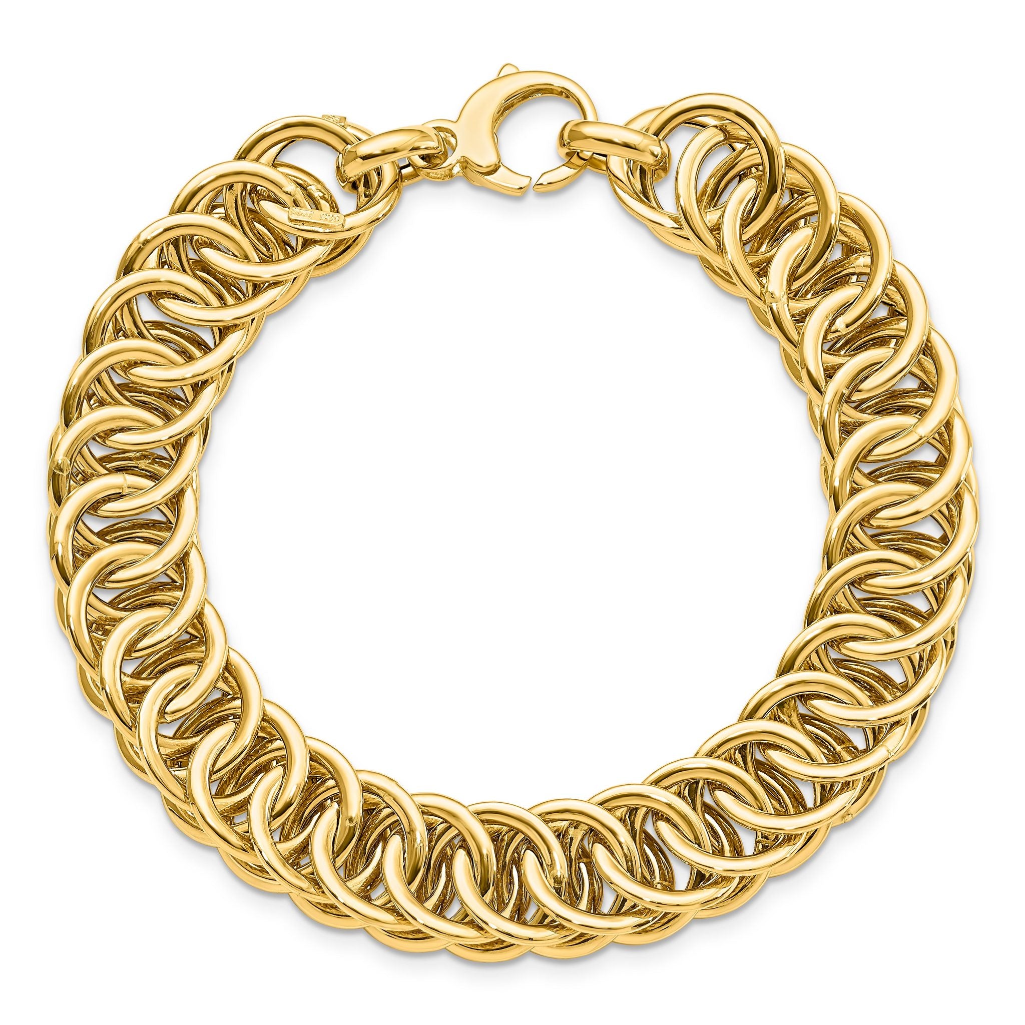 14K Polished D/C Reversible Bracelet