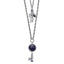 Two-Strand Three Key Pendant Necklace in Silver-Tone