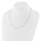 14K .7mm Box 1in+1in Adjustable Chain