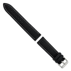 Ventilated Silicone Watch Band in Black, 22mm