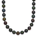 14k 5-6mm Black Near-Round Freshwater Cultured Pearl 7.5 inch Bracelet