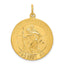 Gold-Plated Sterling Silver St. Christopher Medal Pendant Vintage Elegance