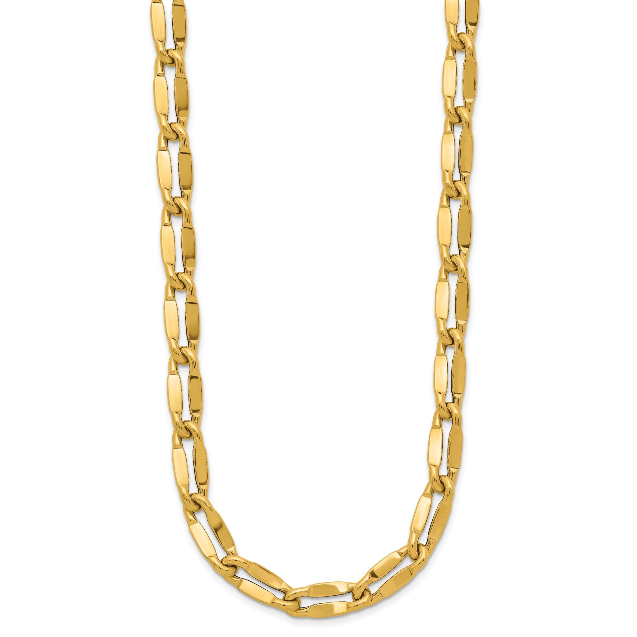 14K Polished Fancy Contoured Link Necklace Secondary image