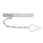 Sophia Jewelers Sterling Silver 925 Men's Tie Clip with Polished Rhodium Finish