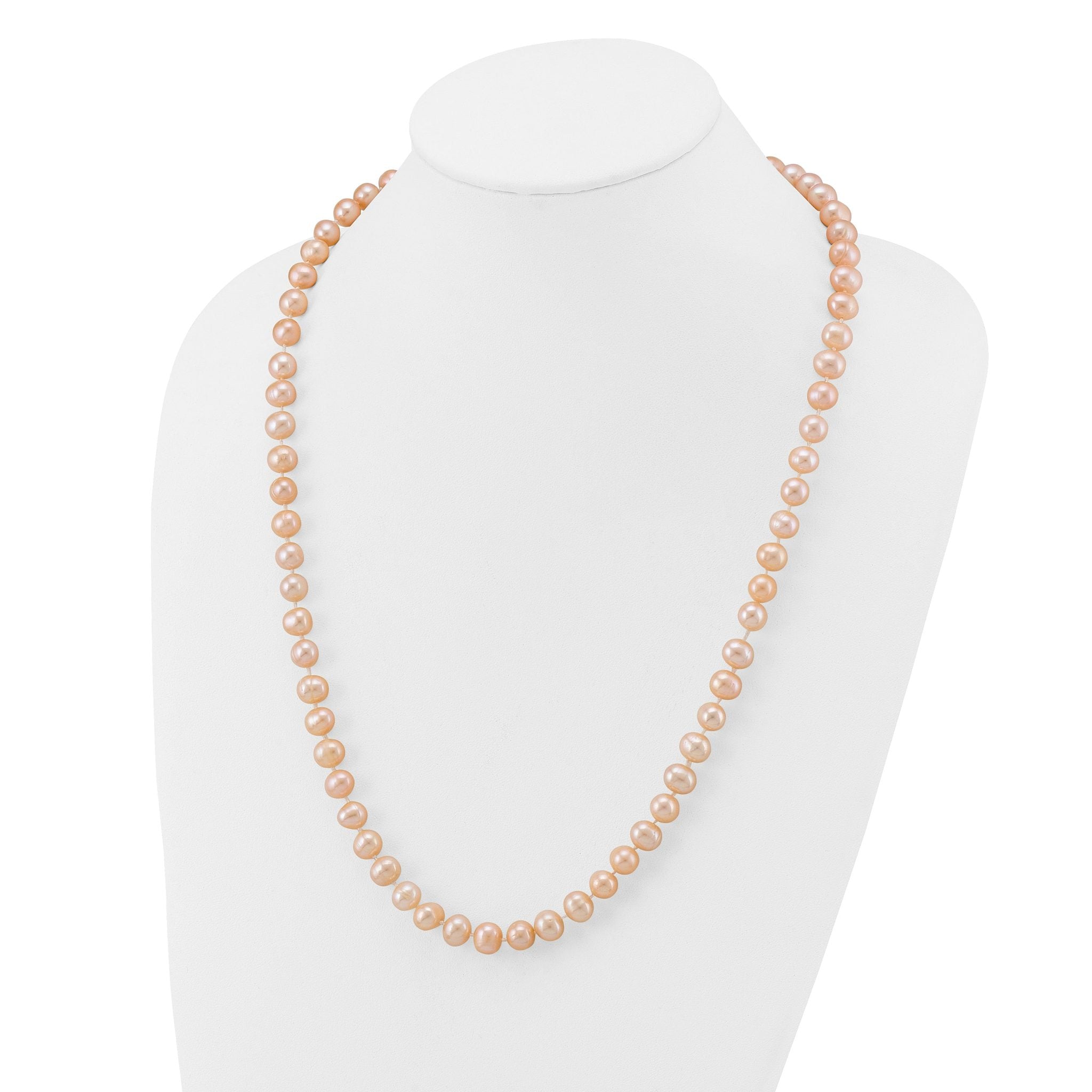 14K Gold Filled 8-9mm Pink Cultured Freshwater Pearl Necklace