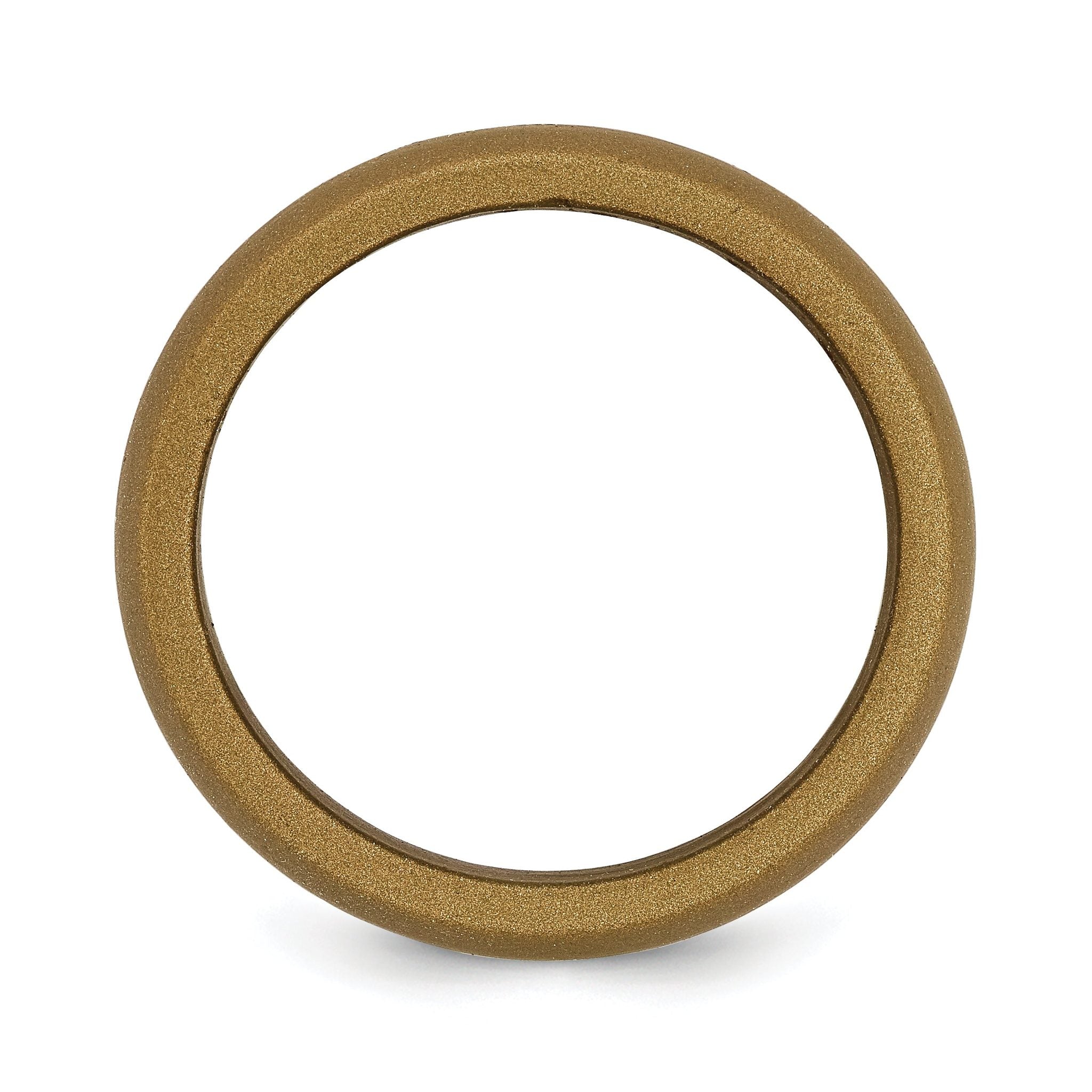 Bronze Metallic Silicone Domed Band Ring with 8.7mm Width in a Sleek, Resilient Design
