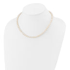 14k 6-7mm White Semi-Round Freshwater Cultured Pearl 12 inch Necklace