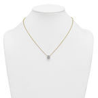 14k 2 1/2 carat Lab Grown Diamond VS+ F+ Round Complete Four Prong 18 inch Solitaire Necklace