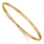 14K Gold Women's Slip-On Bangle with Polished Satin Finish