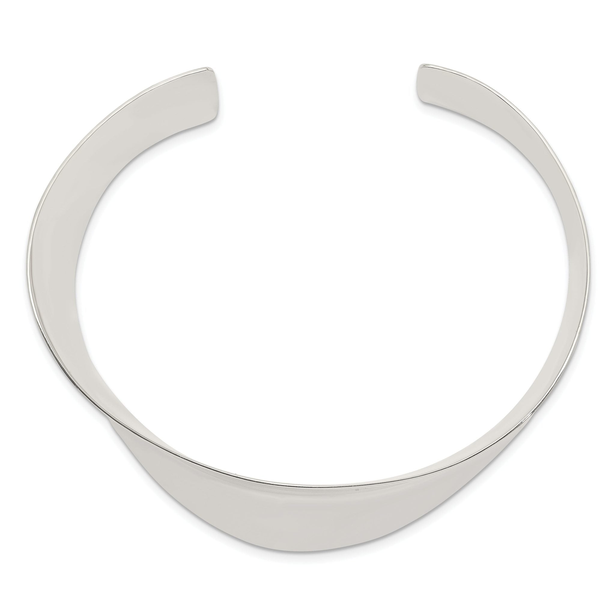 Sterling Silver 925 Wave Cuff Bangle with Polished Finish Engravable Women's Jewelry Secondary image