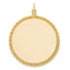 14k Plain .013 Gauge Circular Engravable Disc with Rope Charm