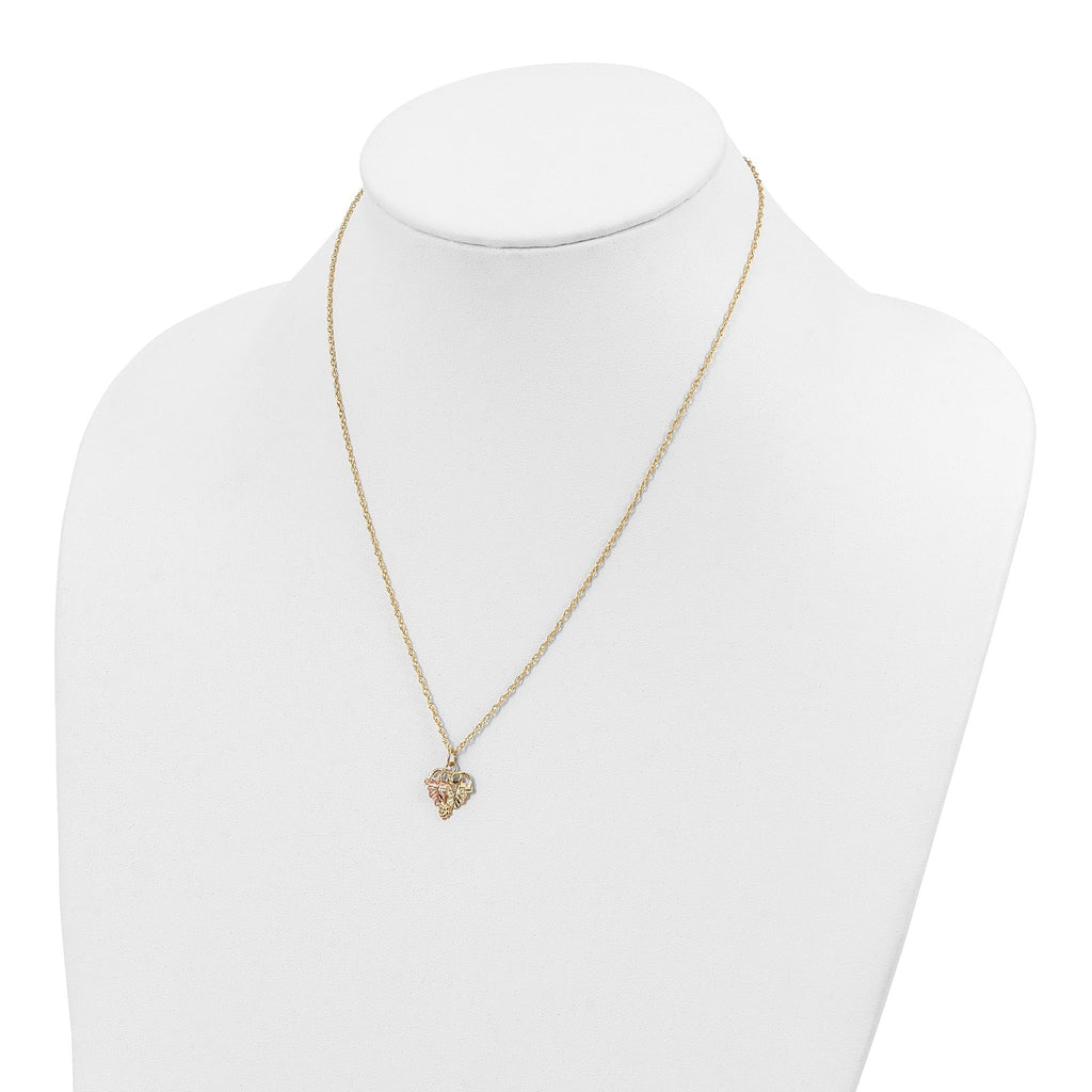 10K Tri-Color Black Hills Gold Polished Ropa Necklace