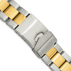 Two-Tone Oyster-Style Watch Band in Stainless Steel, 18mm
