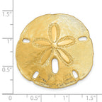 14K Gold Sand Dollar Slide Pendant Fits 8mm & 10mm Omega, Polished Finish