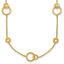 14K Polished Circle Station w/2in Ext. Necklace